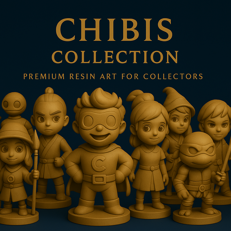 Chibis Collection | Adorable Resin Art with Heroic Charm