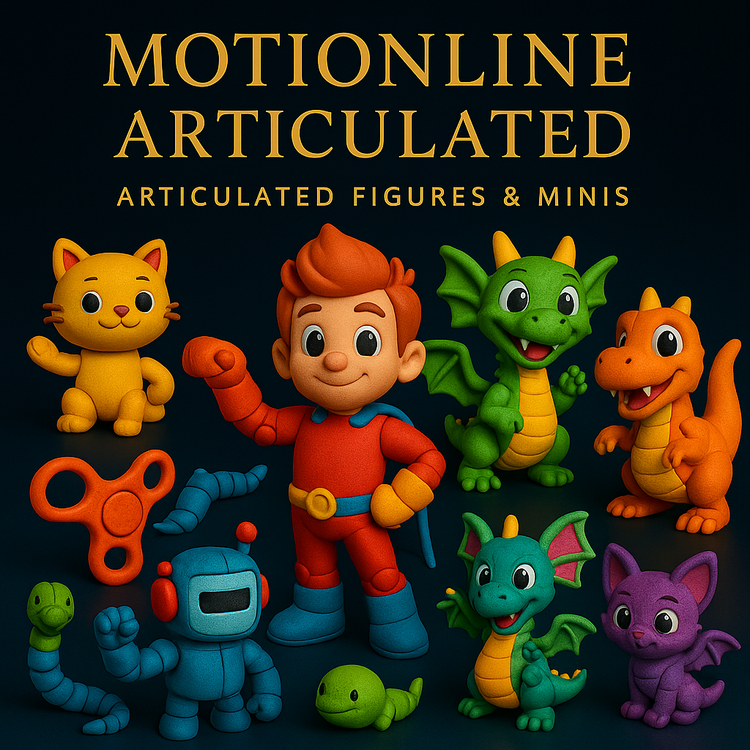 MotionLine Articulated – Premium FDM Articulated Figures, Flexi Toys & Posable 3D Prints | Chibi3D