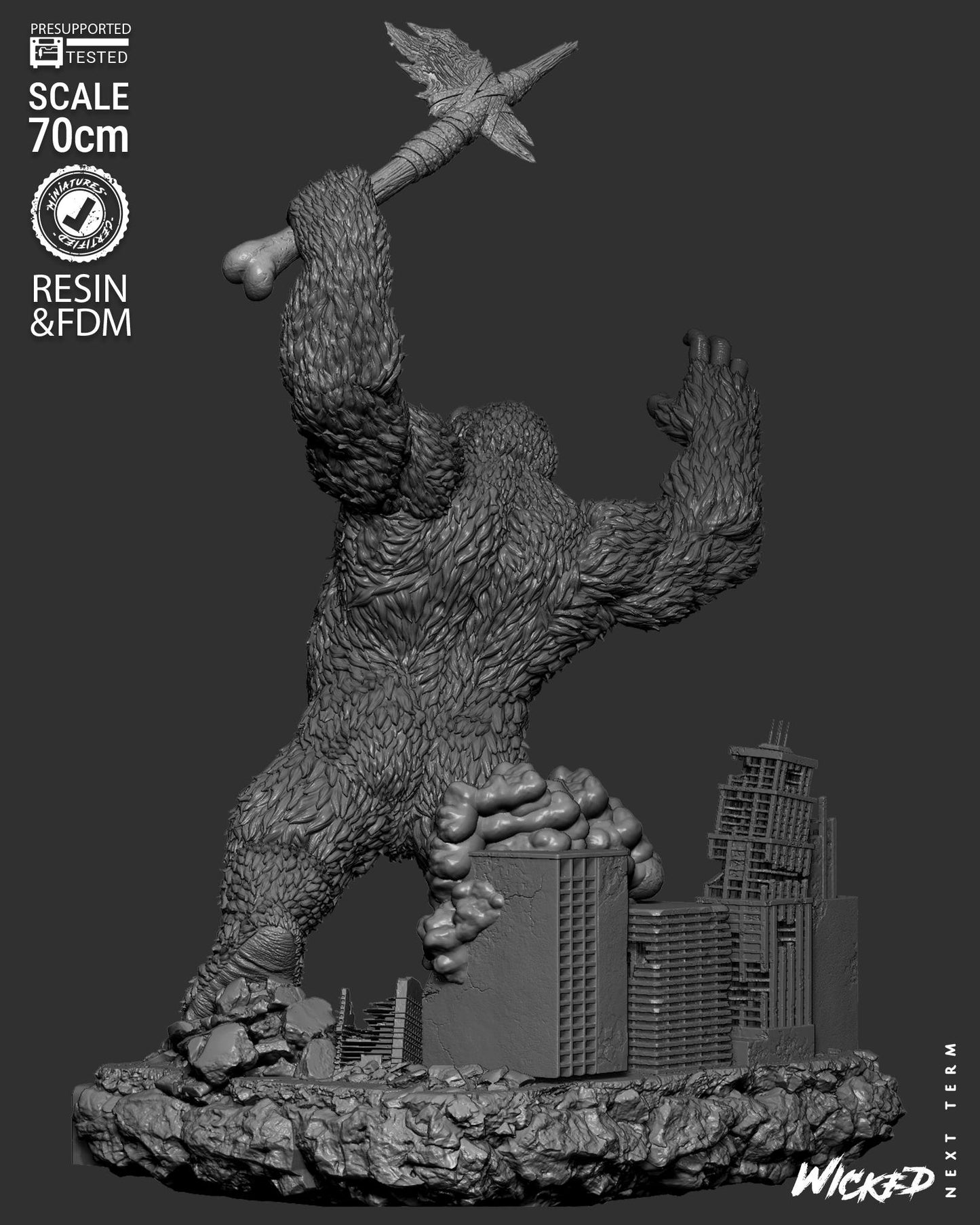 King Kong Statue – ABS-Like Resin Collector Showcase Edition