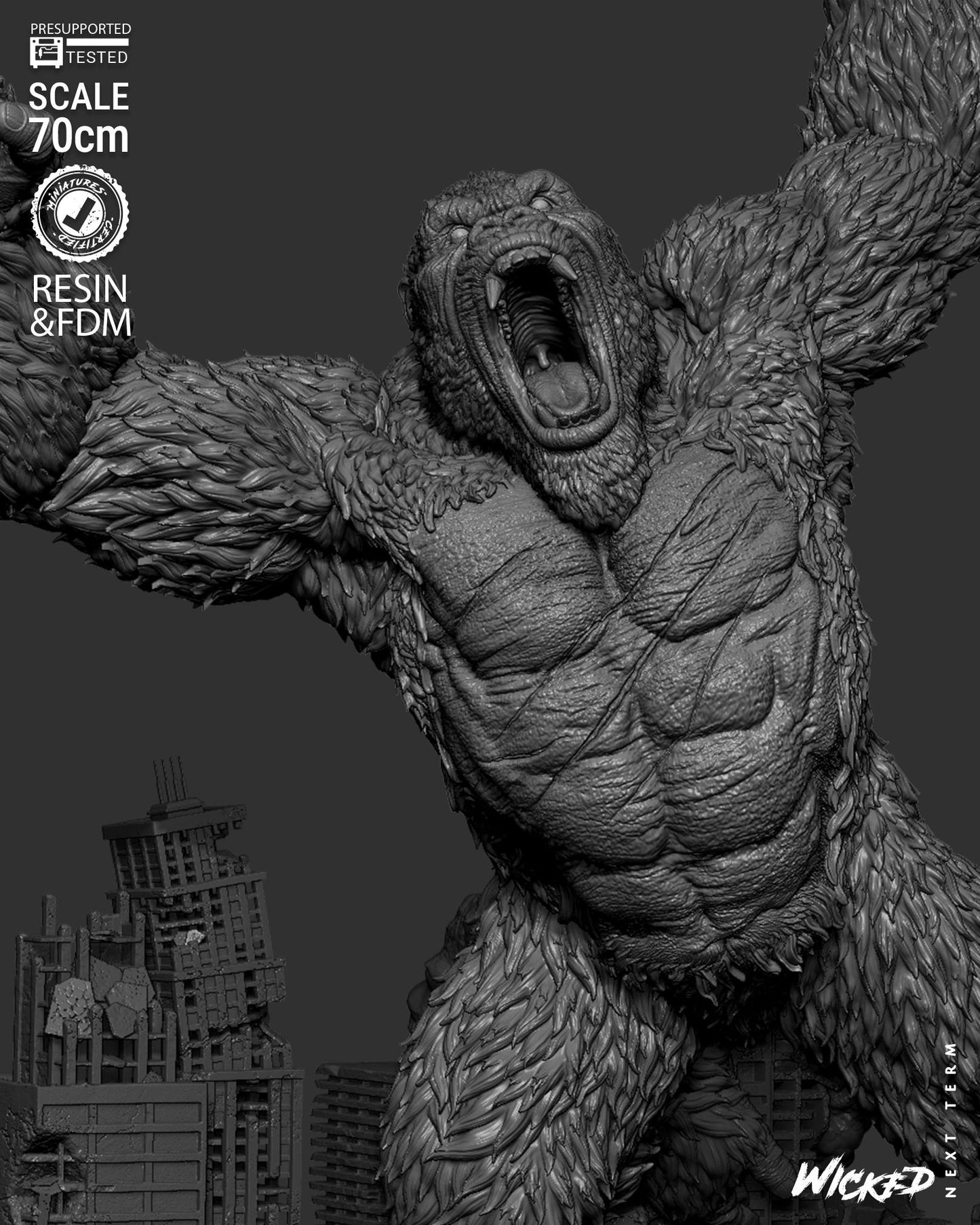 King Kong Statue – ABS-Like Resin Collector Showcase Edition