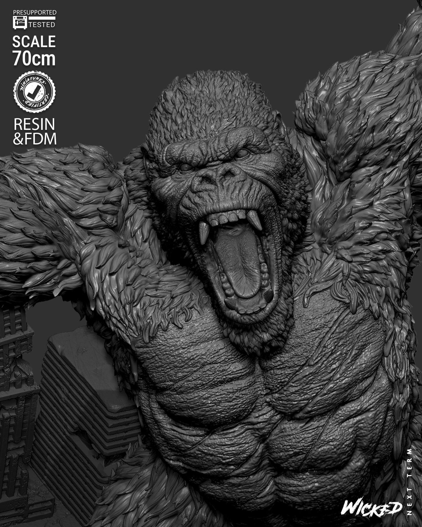 King Kong Statue – ABS-Like Resin Collector Showcase Edition