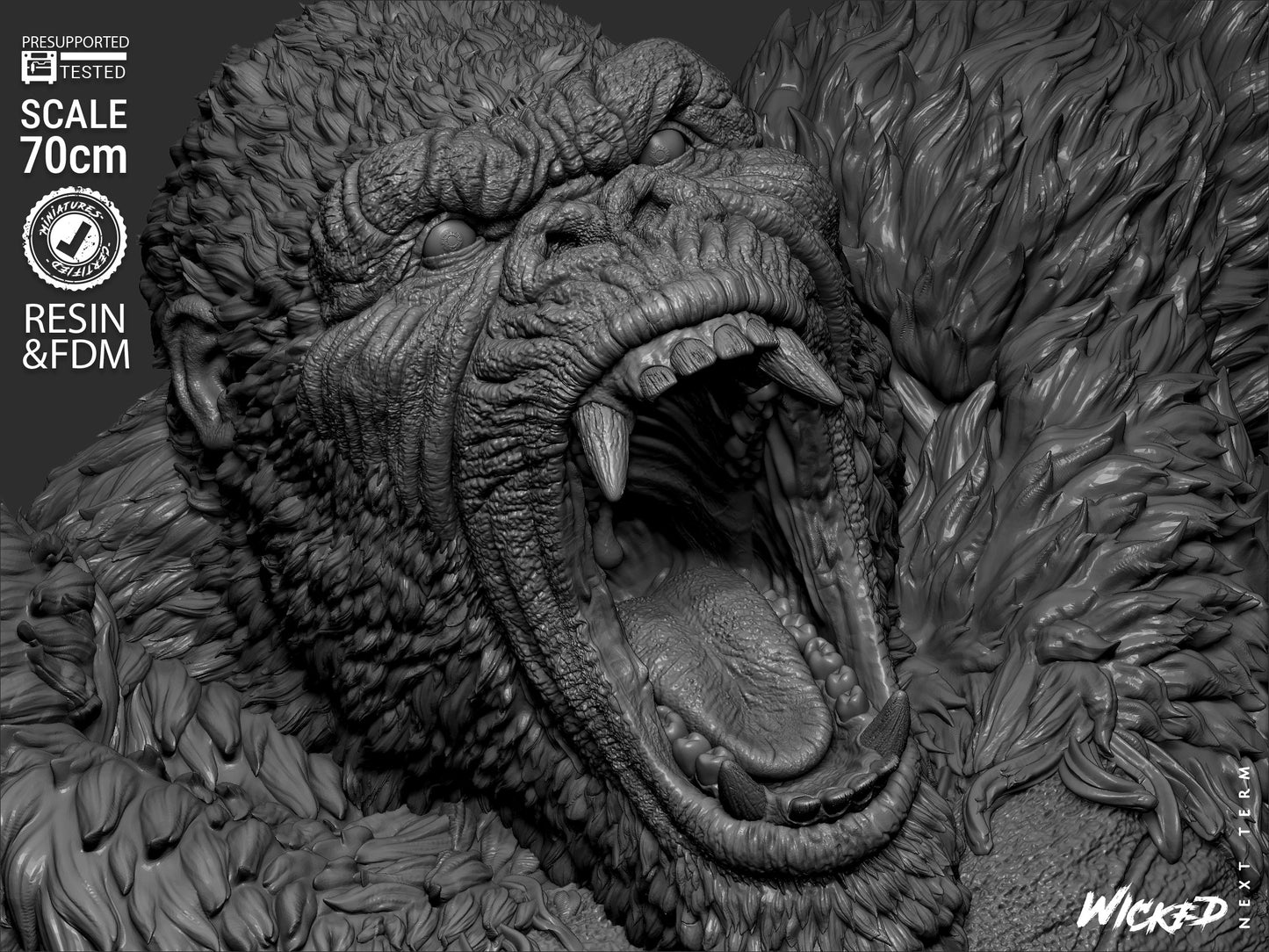 King Kong Statue – ABS-Like Resin Collector Showcase Edition