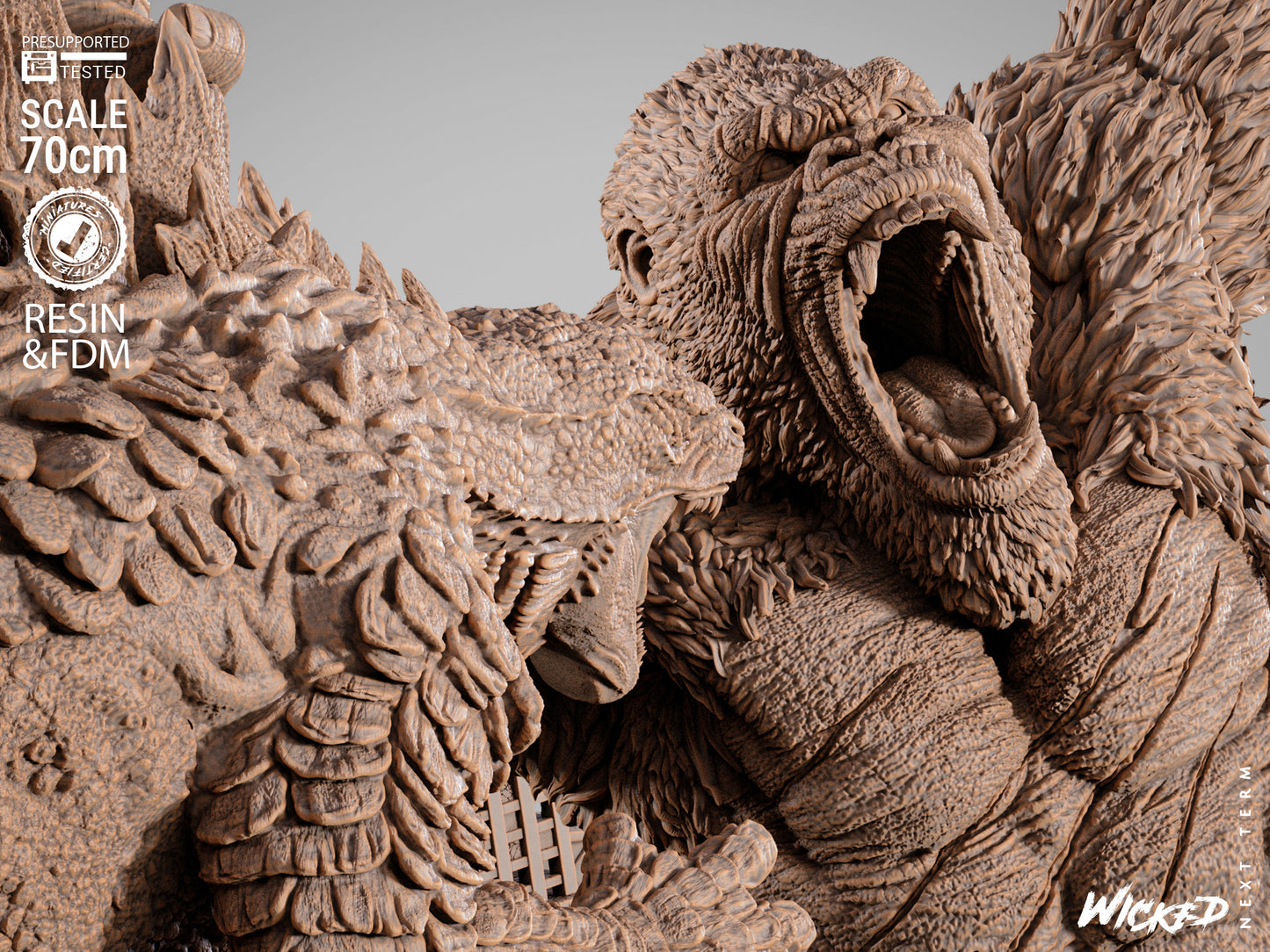 Godzilla vs. Kong Diorama – ABS-Like Resin Collector Showcase Edition