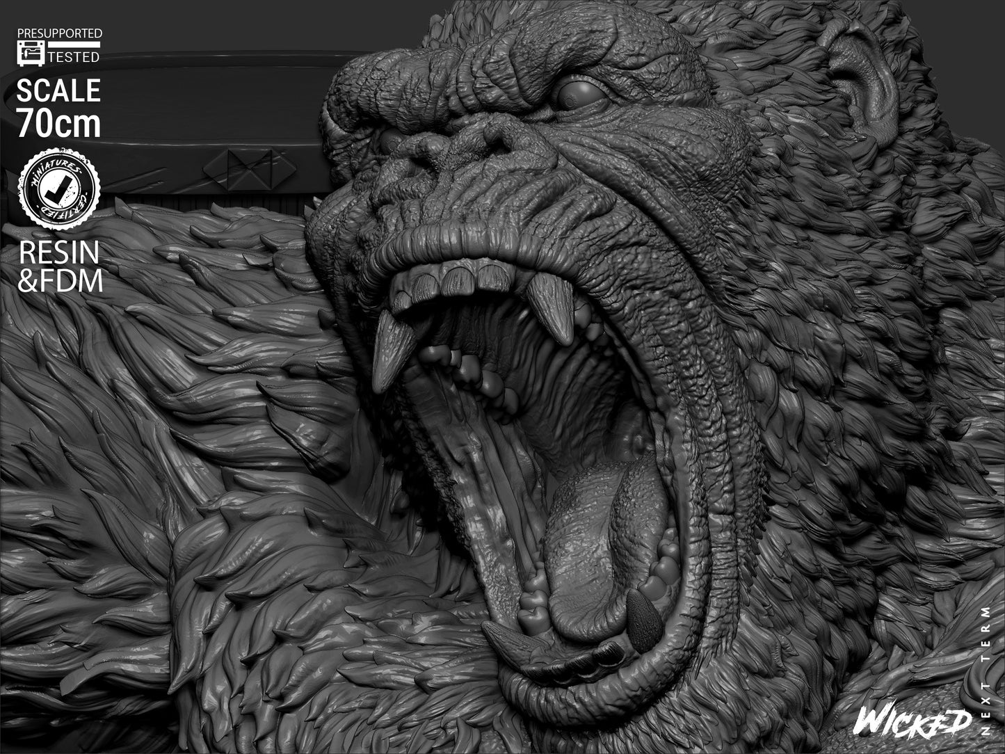 Godzilla vs. Kong Diorama – ABS-Like Resin Collector Showcase Edition