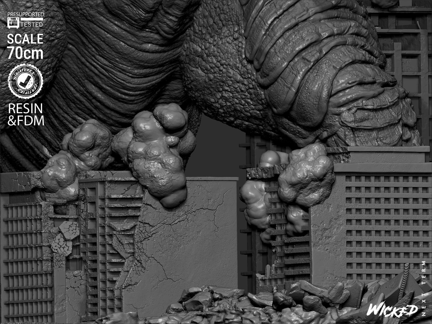 Godzilla vs. Kong Diorama – ABS-Like Resin Collector Showcase Edition