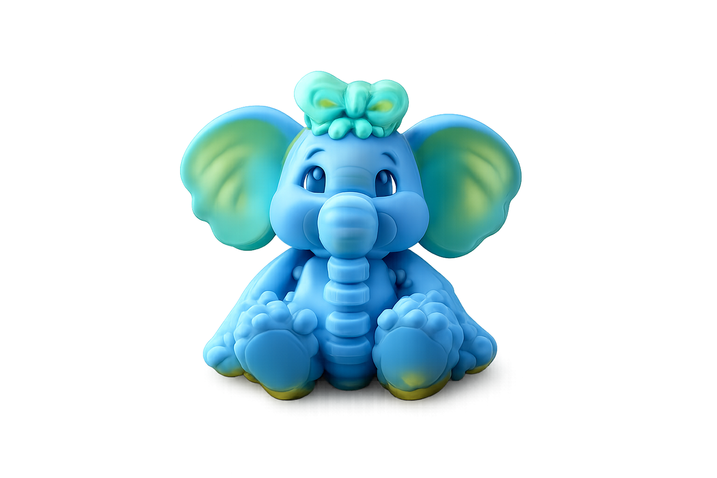 Elephant Keychain & Mini Figurine – Cute 3D Printed Elephant