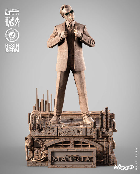 Agent Smith Statue – ABS-Like Resin Collector Statue