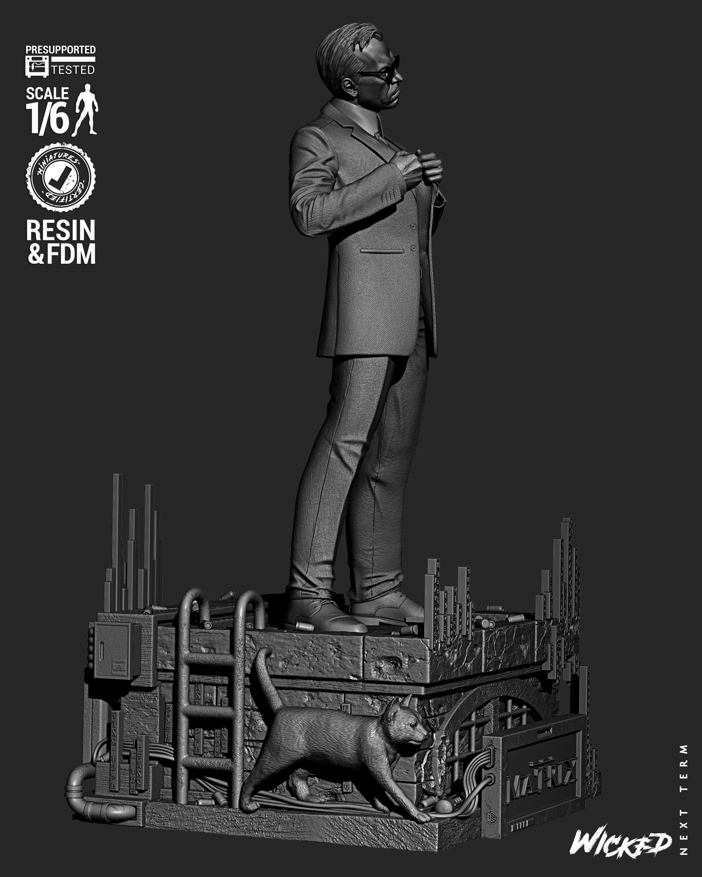 Agent Smith Statue – ABS-Like Resin Collector Statue