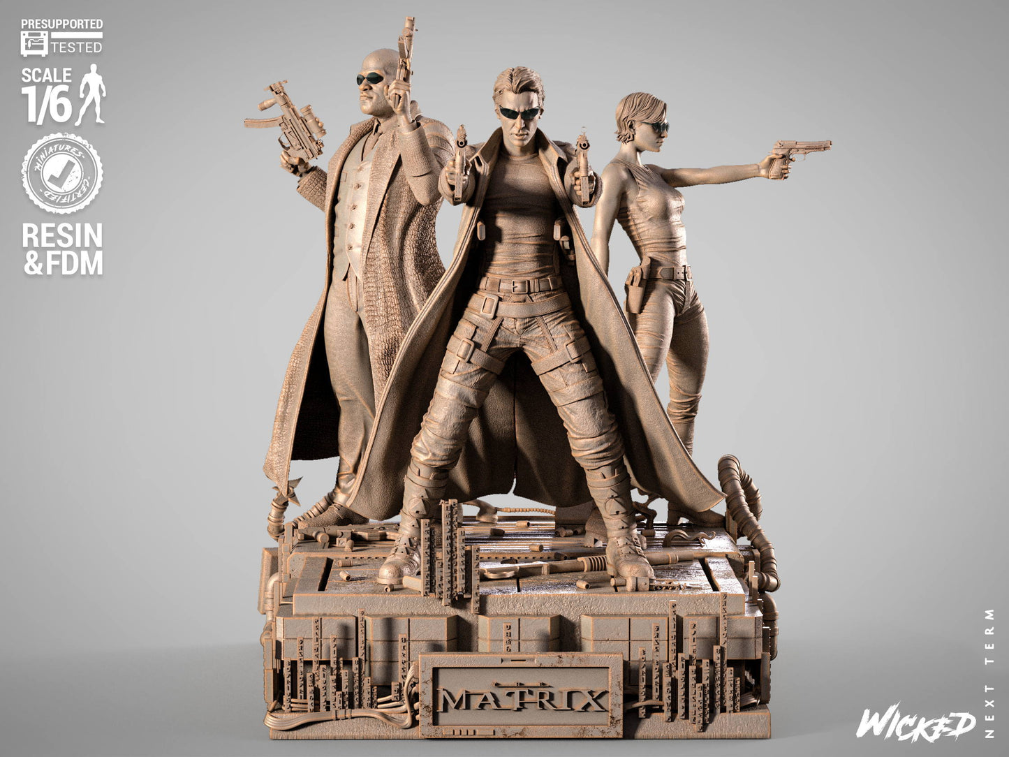 Matrix Trio Diorama – ABS-Like Resin Collector Statue