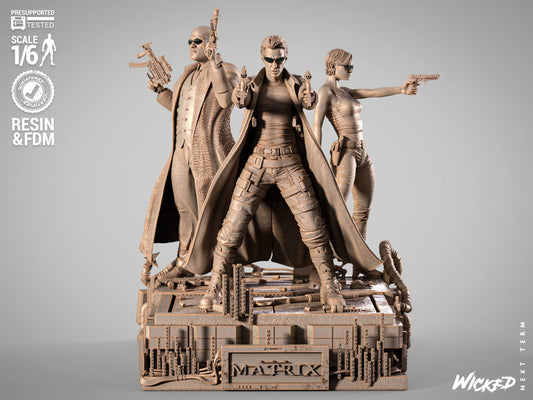 Matrix Trio Diorama – ABS-Like Resin Collector Statue