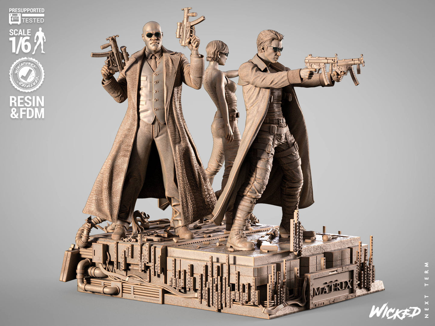 Matrix Trio Diorama – ABS-Like Resin Collector Statue