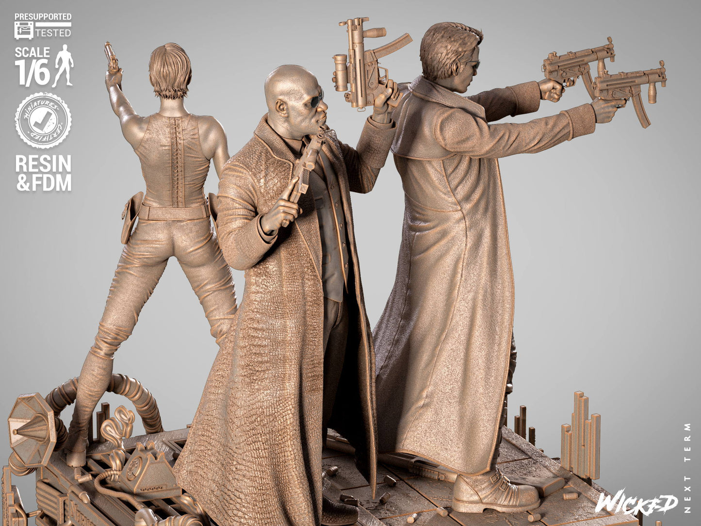 Matrix Trio Diorama – ABS-Like Resin Collector Statue