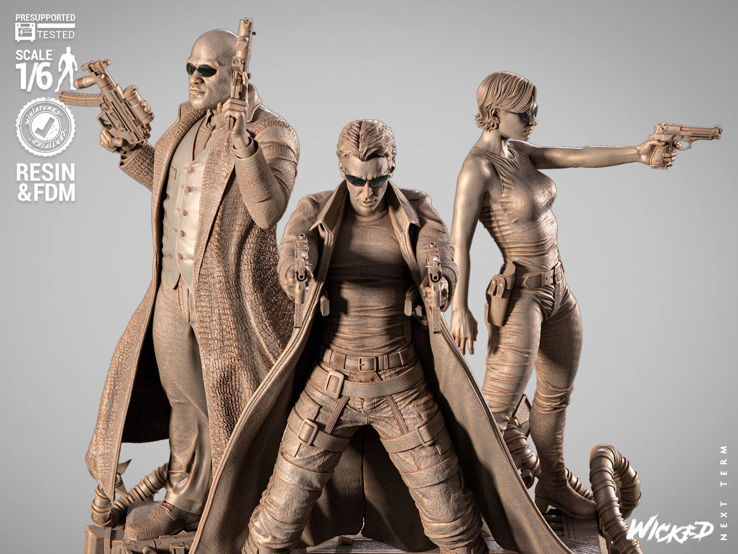 Matrix Trio Diorama – ABS-Like Resin Collector Statue