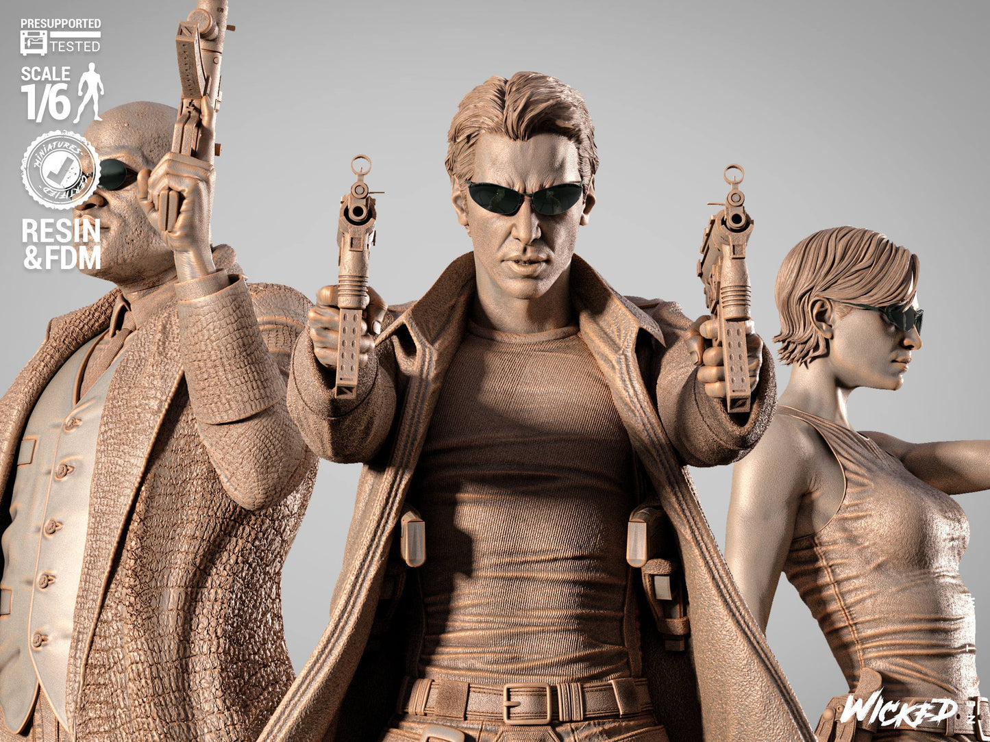 Matrix Trio Diorama – ABS-Like Resin Collector Statue