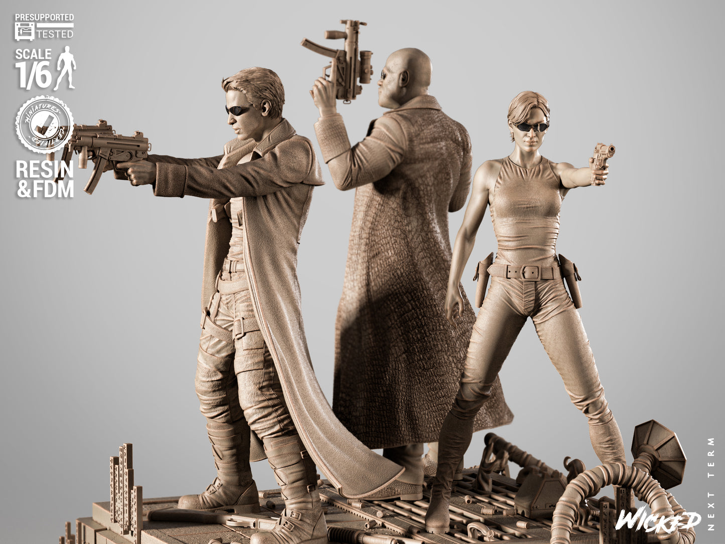Matrix Trio Diorama – ABS-Like Resin Collector Statue