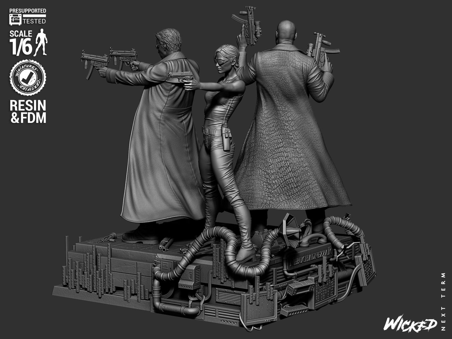 Matrix Trio Diorama – ABS-Like Resin Collector Statue