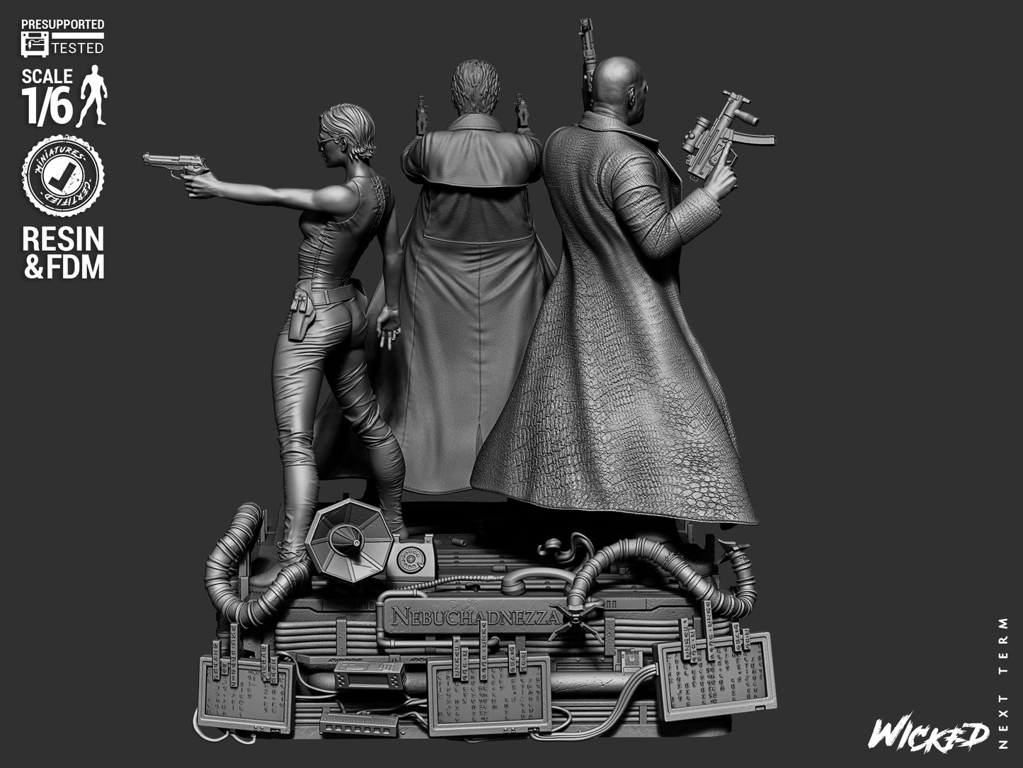 Matrix Trio Diorama – ABS-Like Resin Collector Statue