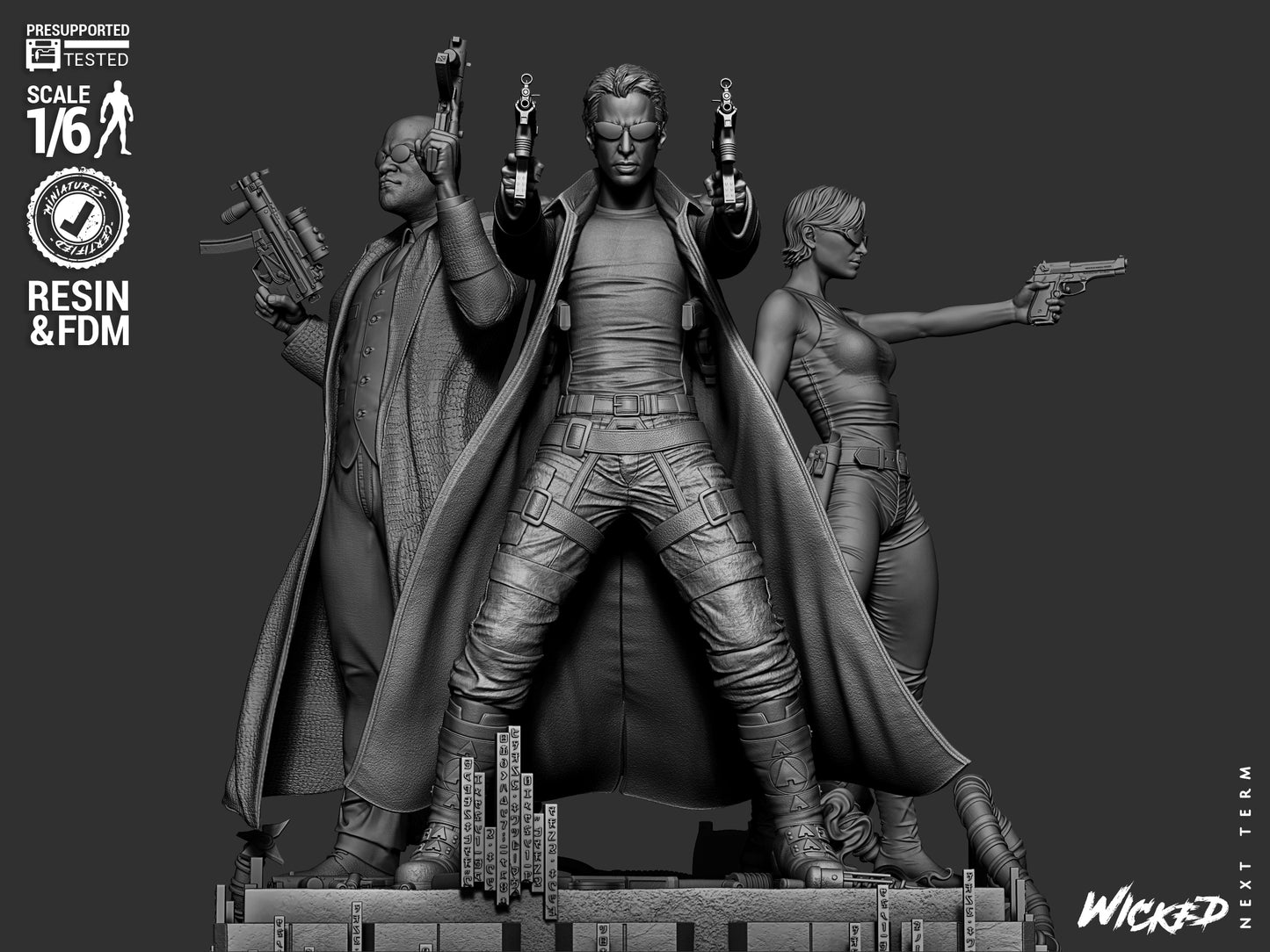 Matrix Trio Diorama – ABS-Like Resin Collector Statue