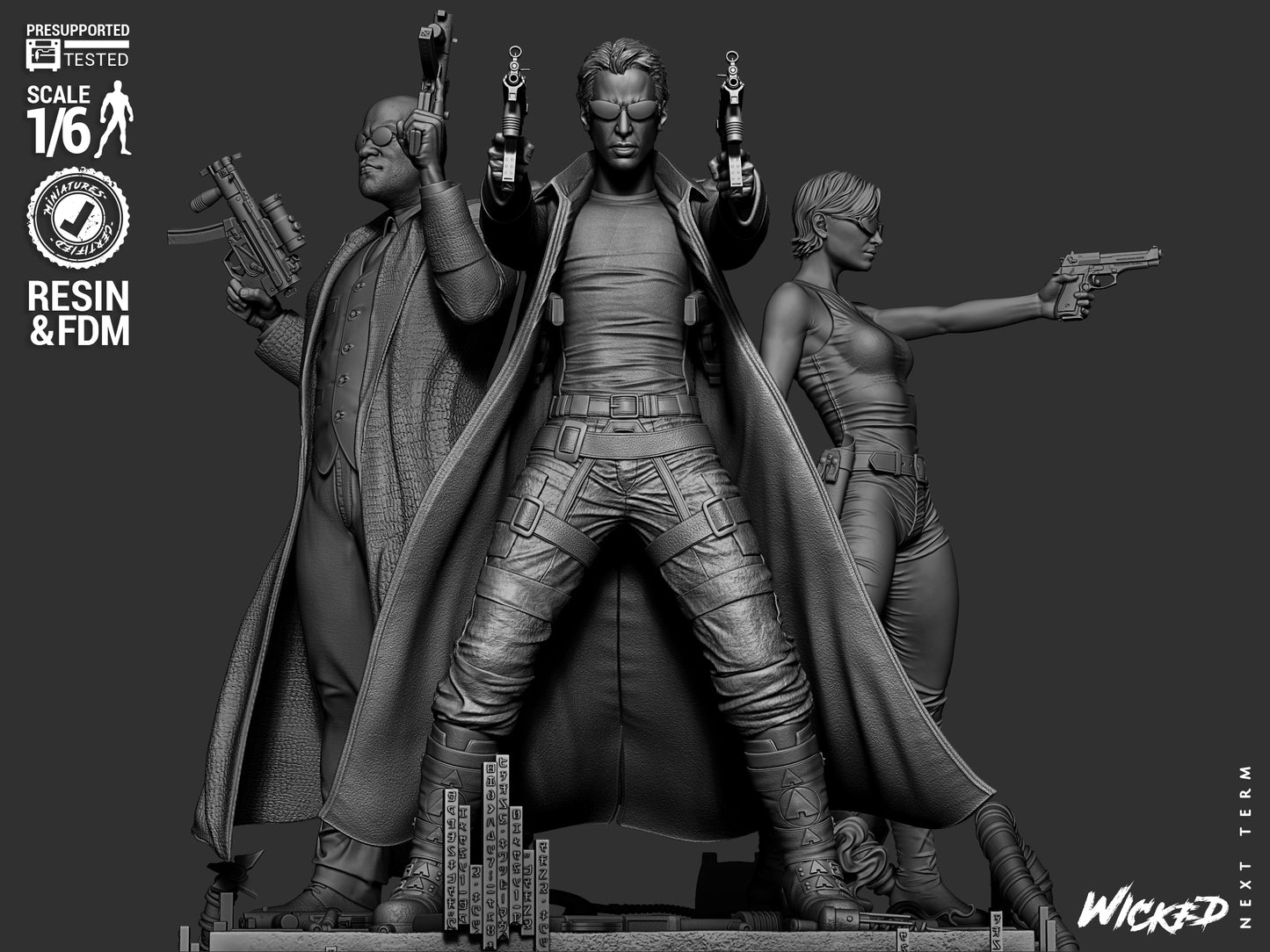 Matrix Trio Diorama – ABS-Like Resin Collector Statue