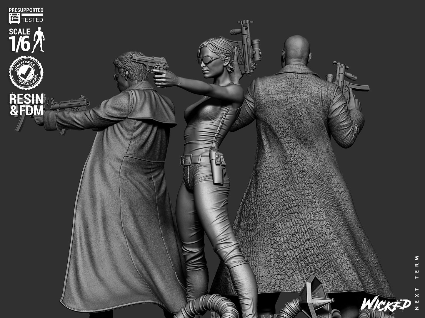 Matrix Trio Diorama – ABS-Like Resin Collector Statue