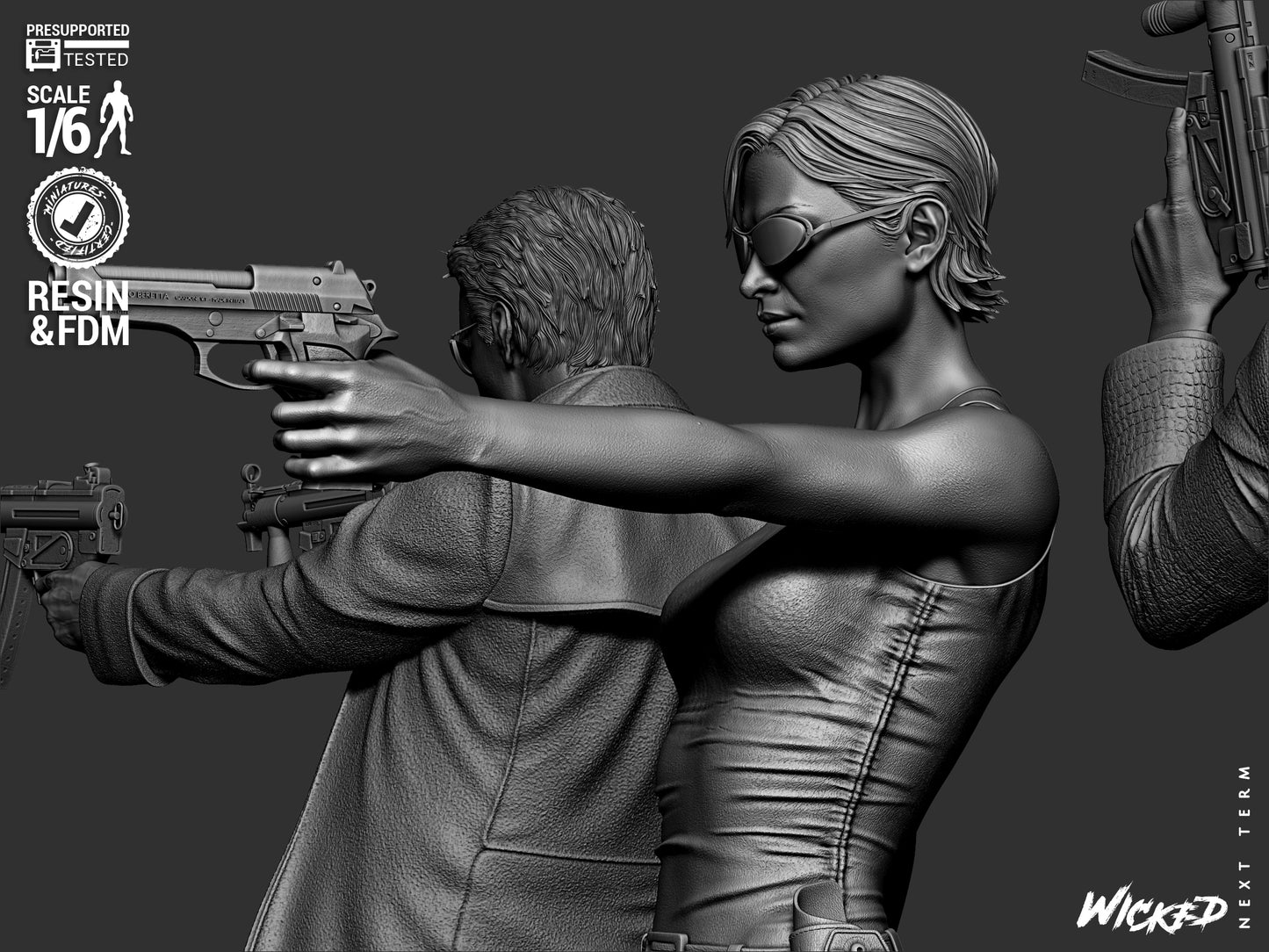 Matrix Trio Diorama – ABS-Like Resin Collector Statue