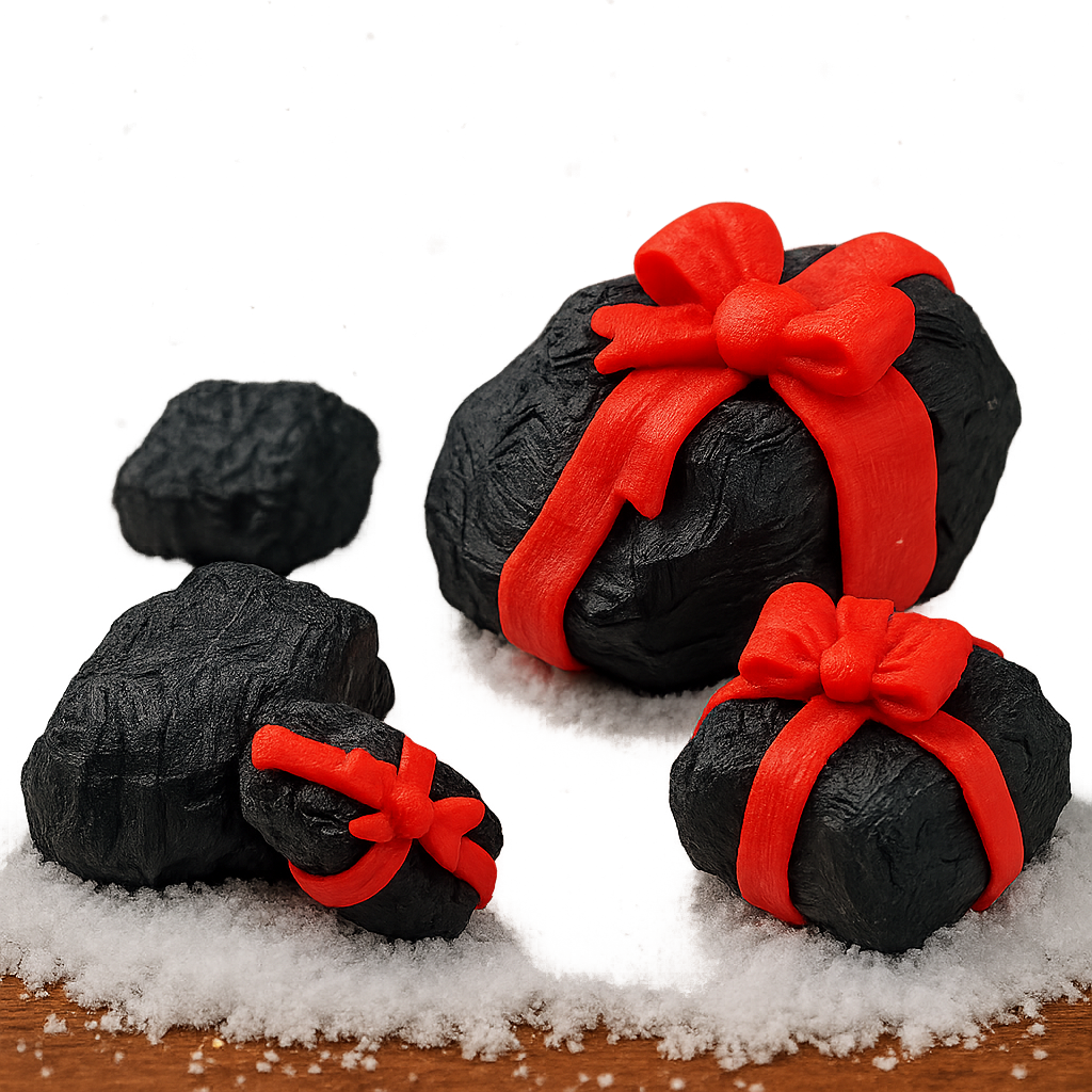 Lump of Coal – Print‑in‑Place Holiday Gift Set | Printverse