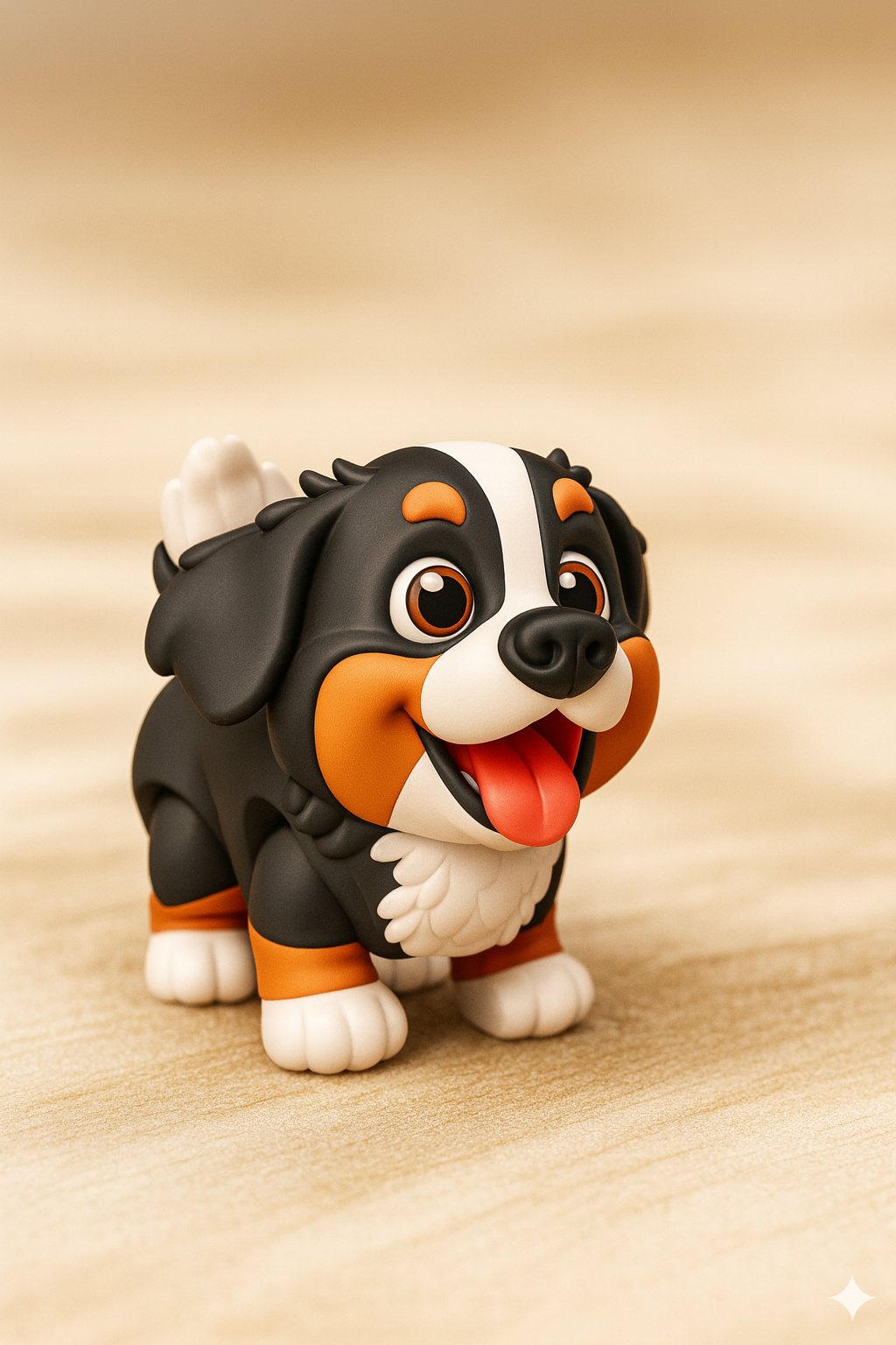 Articulated Bernese Puppy – Print‑in‑Place Moving 3D Printed Dog Toy | Printverse Original
