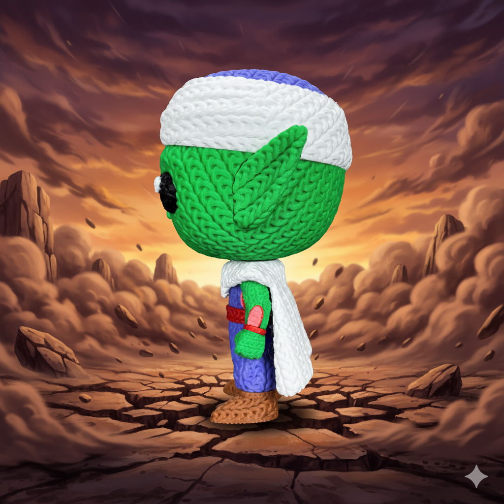 Piccolo Knit-Style Figurine – Cute 3D Printed Character Statue | Whale3D Inspired Design