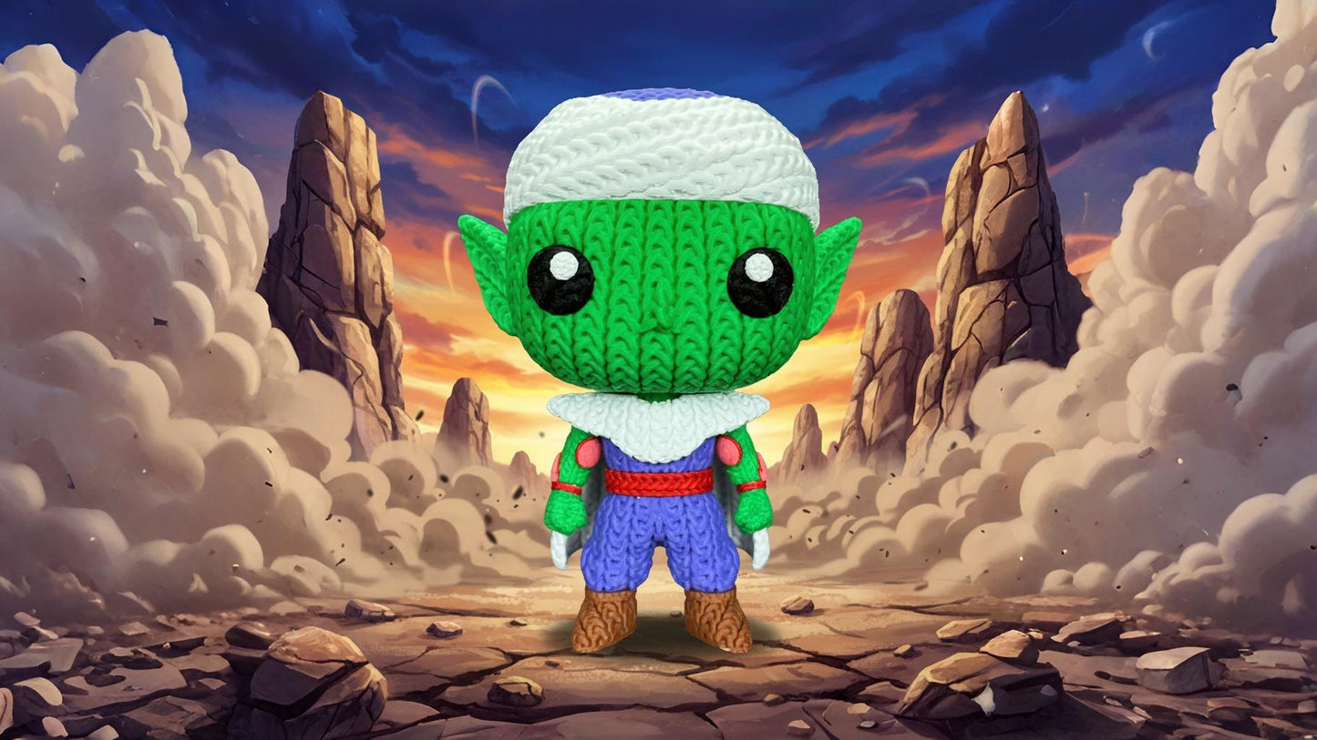 Piccolo Knit-Style Figurine – Cute 3D Printed Character Statue | Whale3D Inspired Design