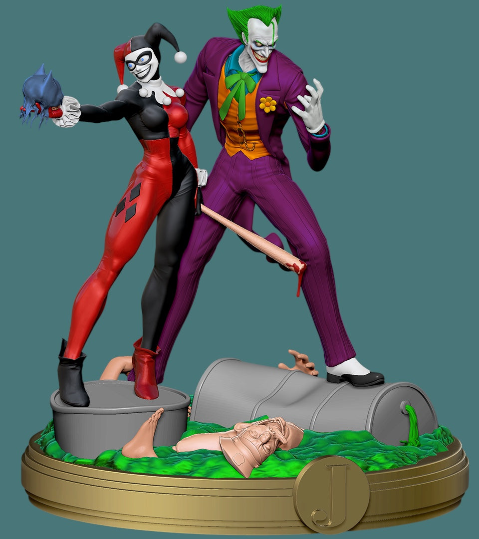 Harley Quinn & Joker – Premium Resin Diorama