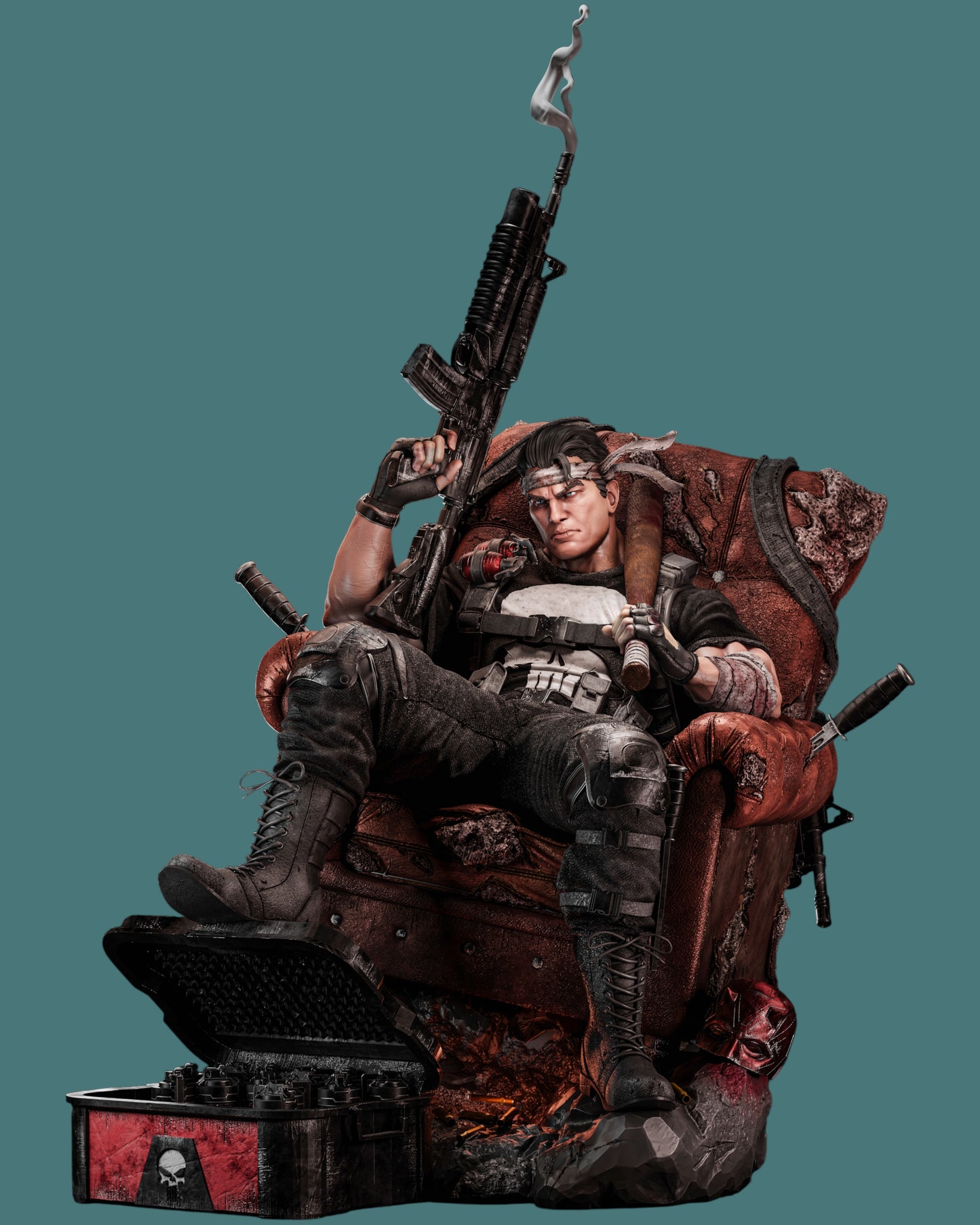 Punisher – “No Mercy” Armchair Edition Premium Resin Statue
