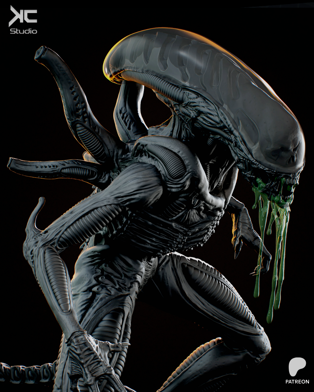 Alien Xenomorph Diorama – ABS-Like Resin Collector Statue