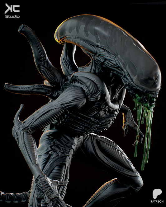 Alien Xenomorph Diorama – ABS-Like Resin Collector Statue