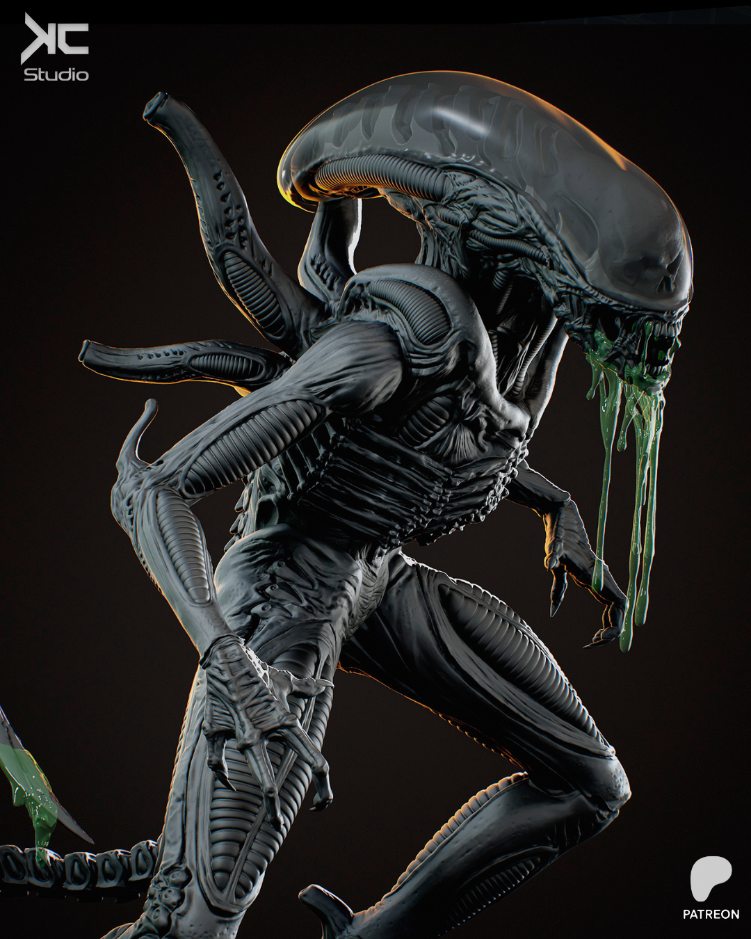 Alien Xenomorph Diorama – ABS-Like Resin Collector Statue