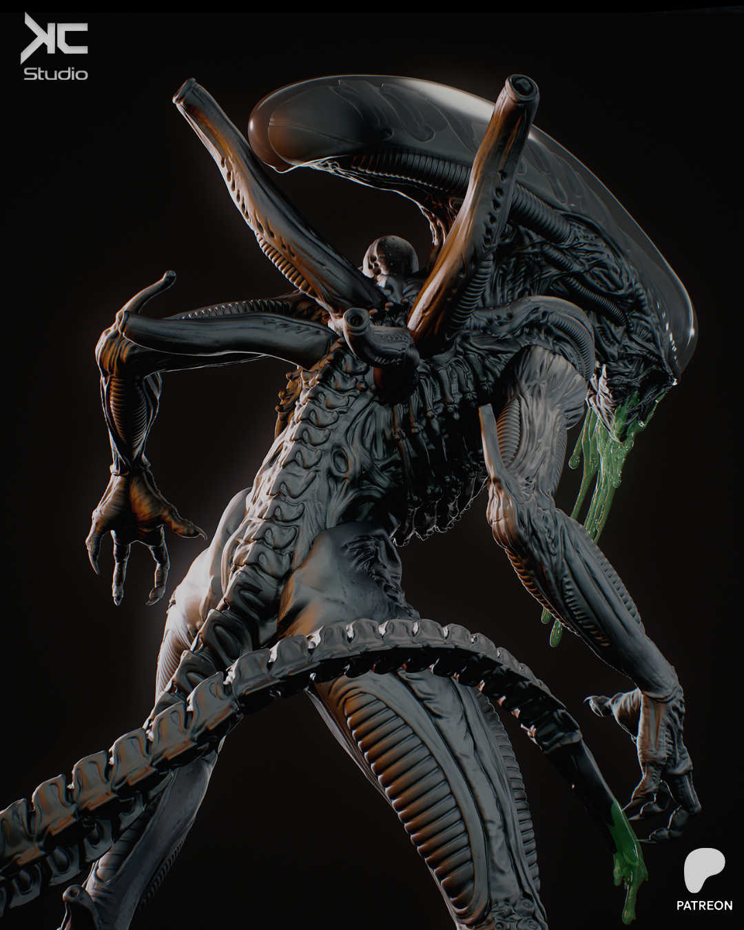 Alien Xenomorph Diorama – ABS-Like Resin Collector Statue