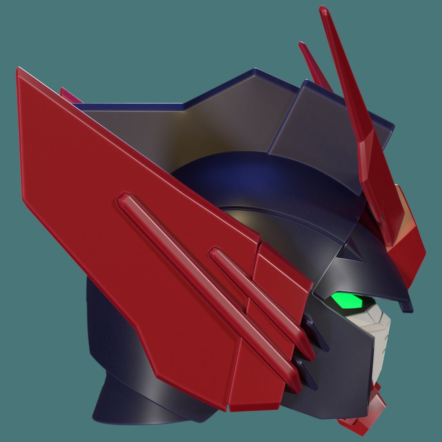 Crimson Mecha Commander Mask