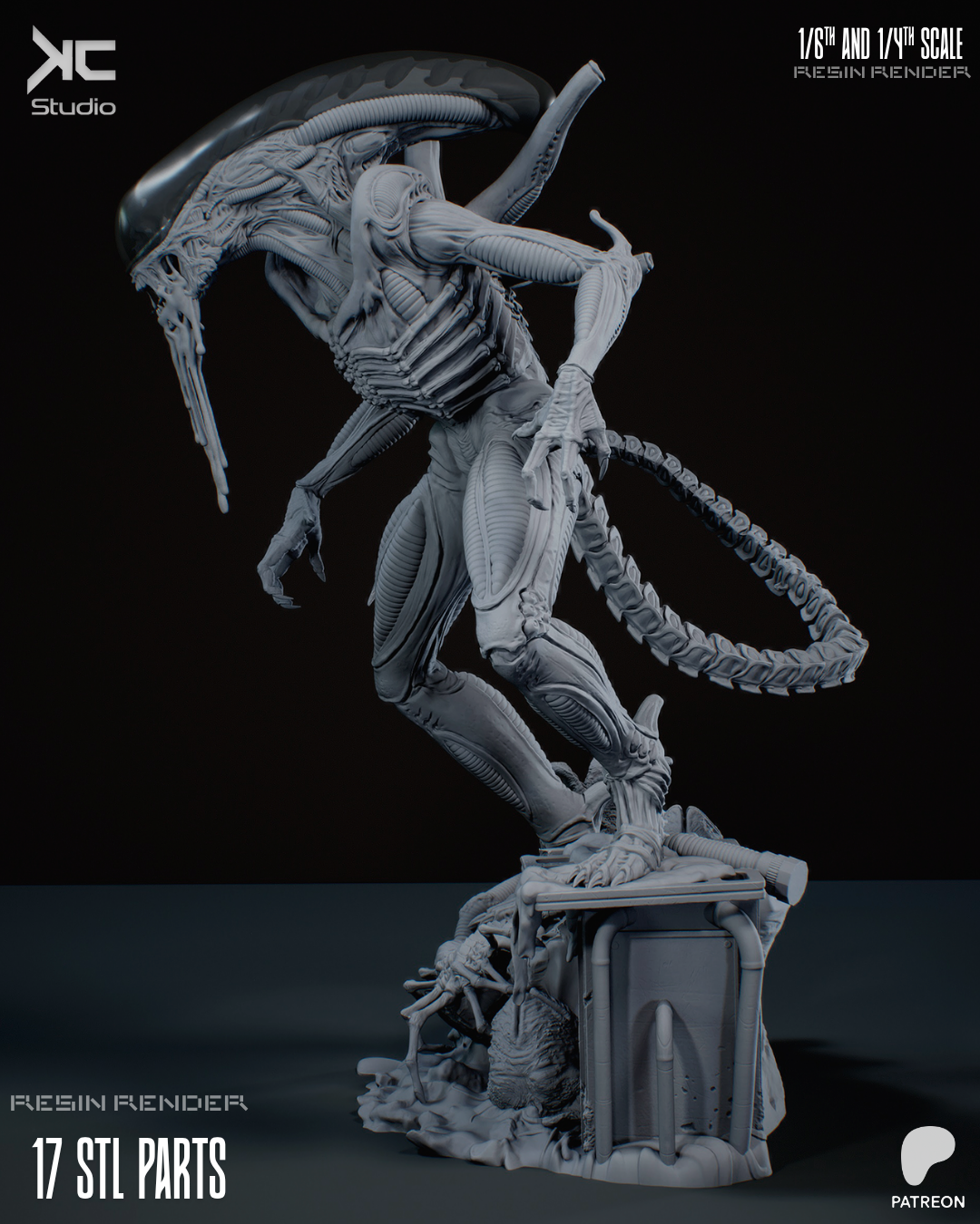 Alien Xenomorph Diorama – ABS-Like Resin Collector Statue