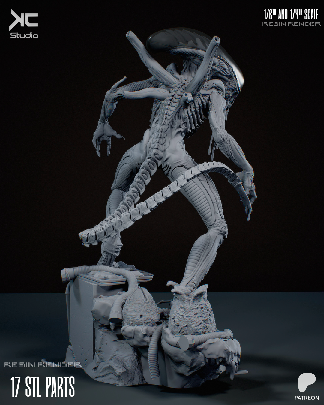 Alien Xenomorph Diorama – ABS-Like Resin Collector Statue