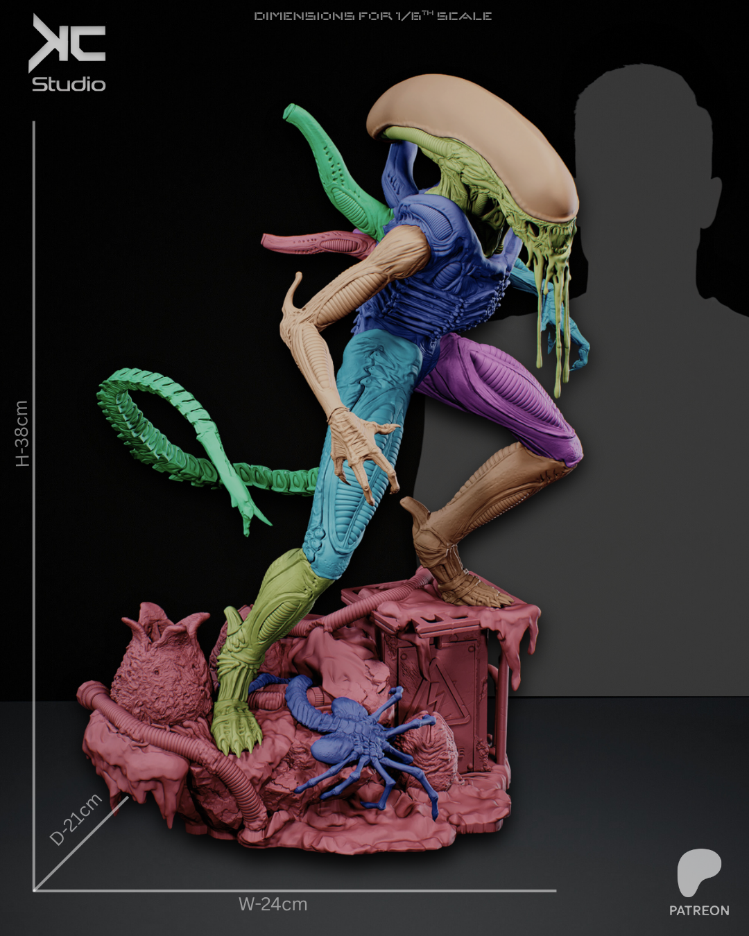 Alien Xenomorph Diorama – ABS-Like Resin Collector Statue