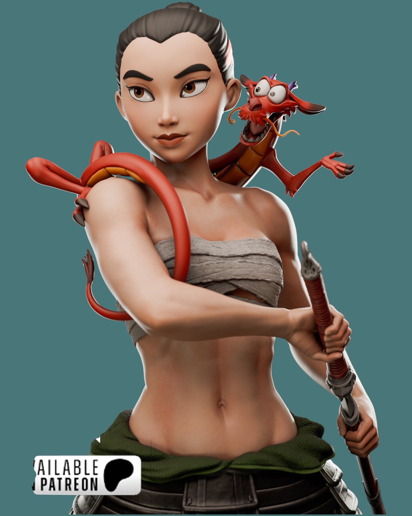 Mulan – “Warrior of Honor” Premium Resin Statue