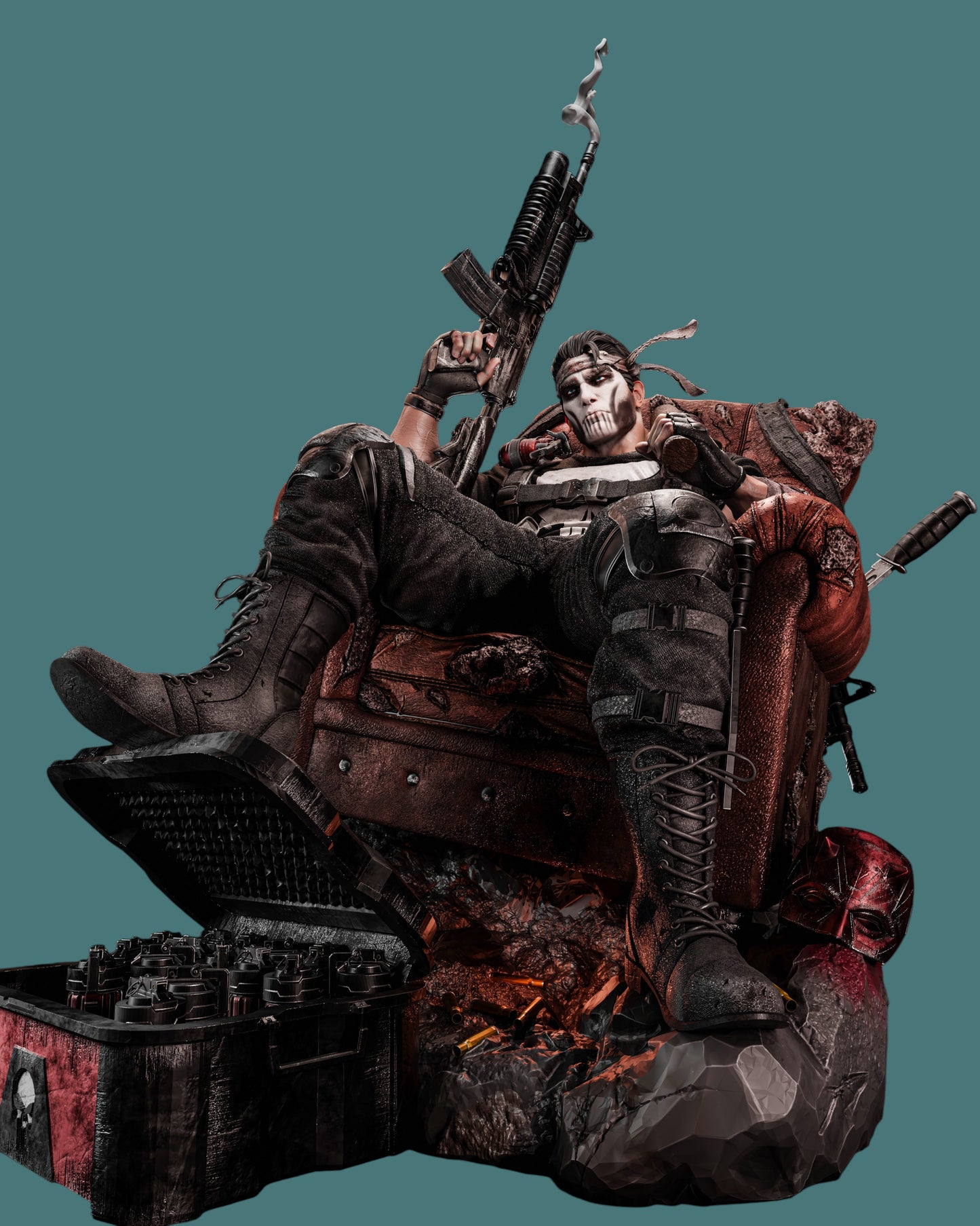 Punisher – “No Mercy” Armchair Edition Premium Resin Statue